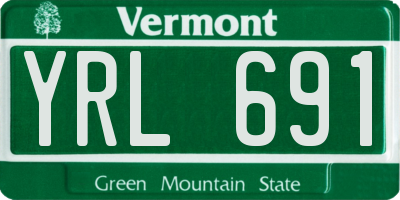 VT license plate YRL691