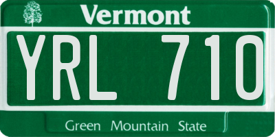 VT license plate YRL710