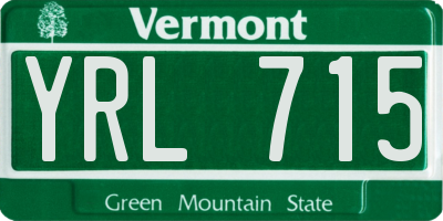 VT license plate YRL715