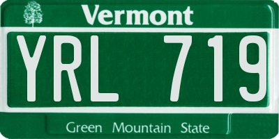 VT license plate YRL719