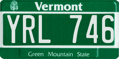 VT license plate YRL746