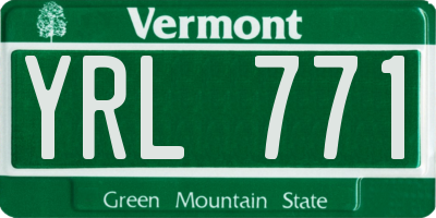 VT license plate YRL771