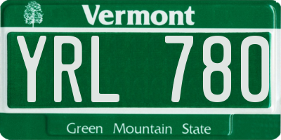 VT license plate YRL780