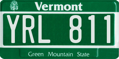 VT license plate YRL811