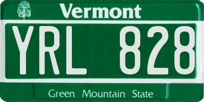 VT license plate YRL828