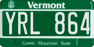 VT license plate YRL864
