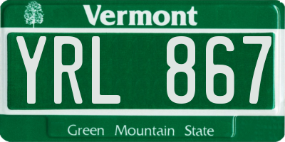 VT license plate YRL867