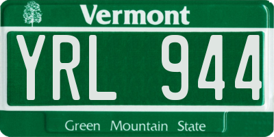 VT license plate YRL944