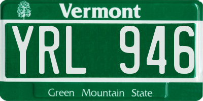 VT license plate YRL946