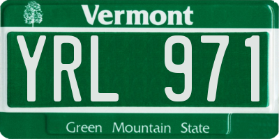 VT license plate YRL971