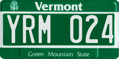 VT license plate YRM024