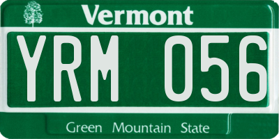 VT license plate YRM056