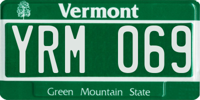 VT license plate YRM069