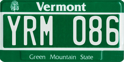 VT license plate YRM086