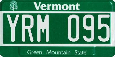 VT license plate YRM095