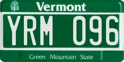 VT license plate YRM096
