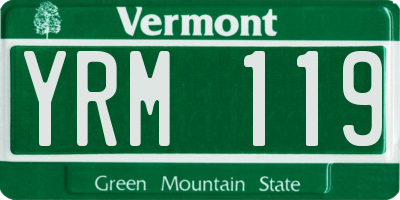 VT license plate YRM119