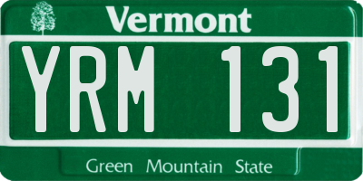 VT license plate YRM131