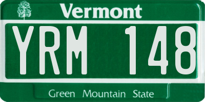 VT license plate YRM148