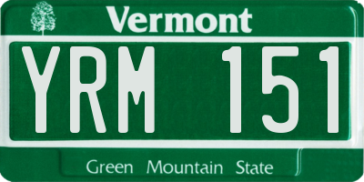 VT license plate YRM151