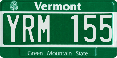 VT license plate YRM155