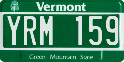VT license plate YRM159