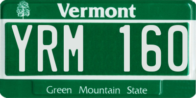 VT license plate YRM160