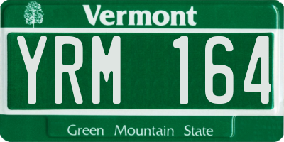 VT license plate YRM164