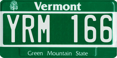 VT license plate YRM166