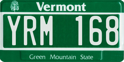 VT license plate YRM168