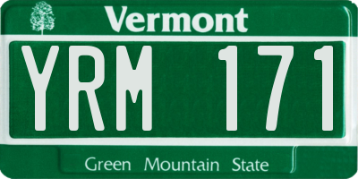 VT license plate YRM171