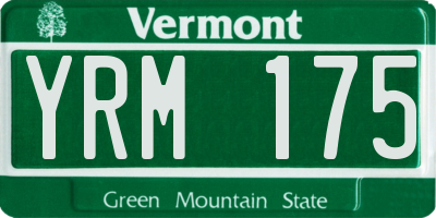 VT license plate YRM175