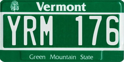VT license plate YRM176