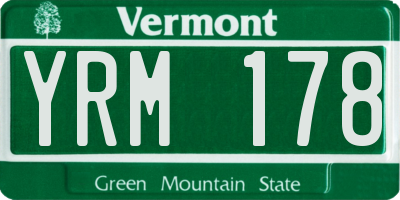 VT license plate YRM178