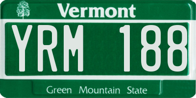 VT license plate YRM188