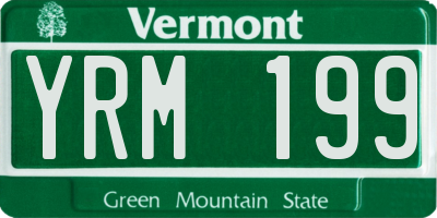 VT license plate YRM199