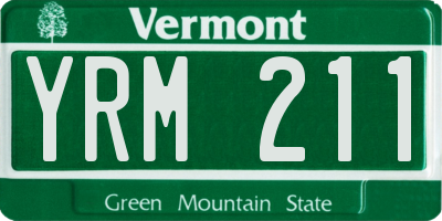 VT license plate YRM211