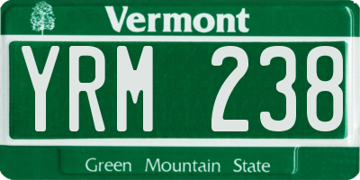 VT license plate YRM238