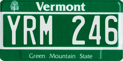 VT license plate YRM246