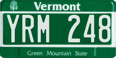 VT license plate YRM248