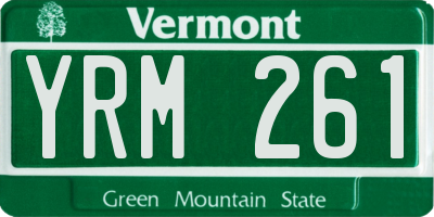 VT license plate YRM261