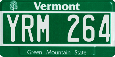 VT license plate YRM264
