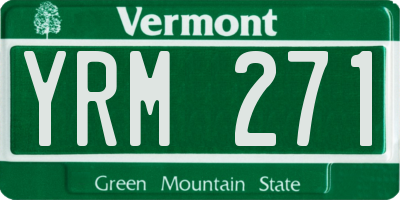 VT license plate YRM271