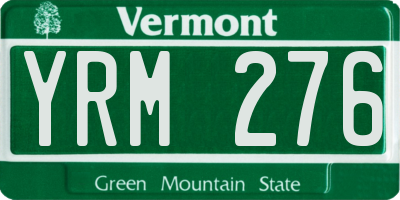 VT license plate YRM276