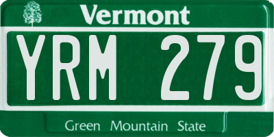 VT license plate YRM279