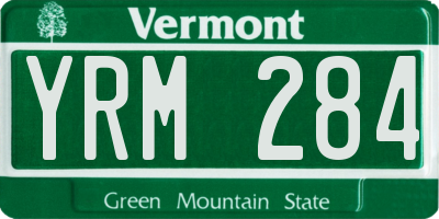 VT license plate YRM284