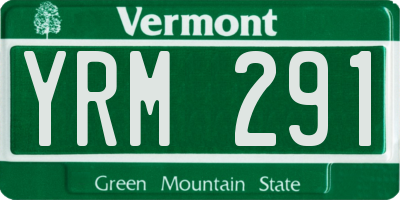 VT license plate YRM291