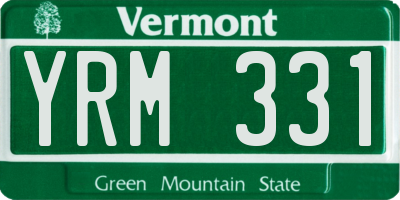 VT license plate YRM331