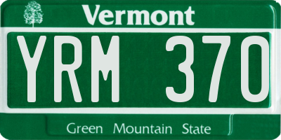 VT license plate YRM370