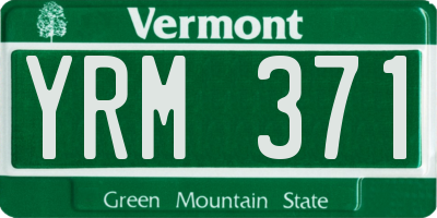 VT license plate YRM371